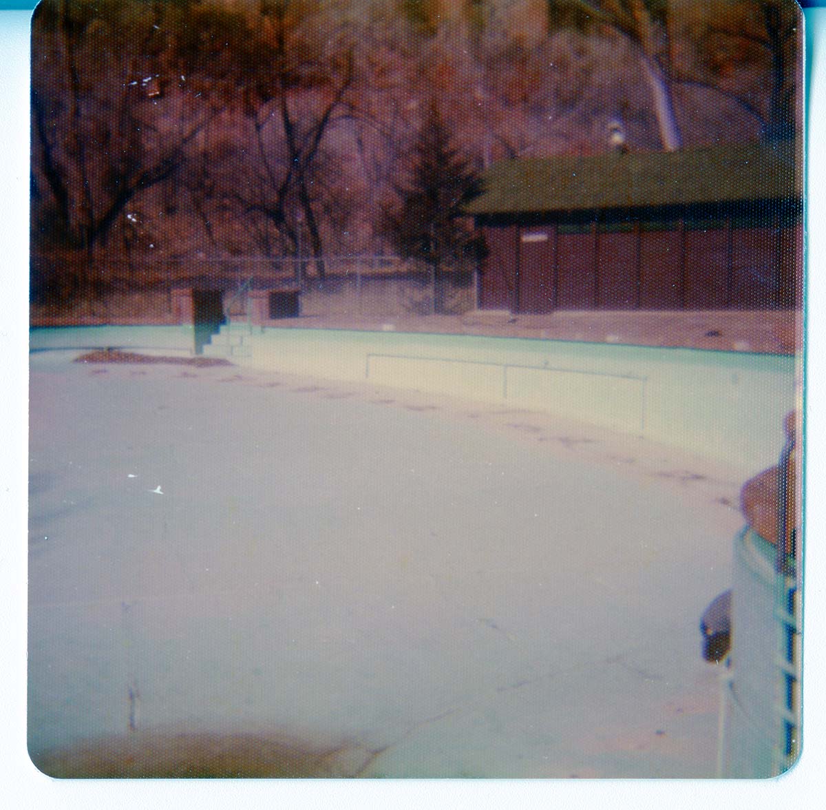 Lodge pool prior to the destruction of the lodge pool and bathhouse.