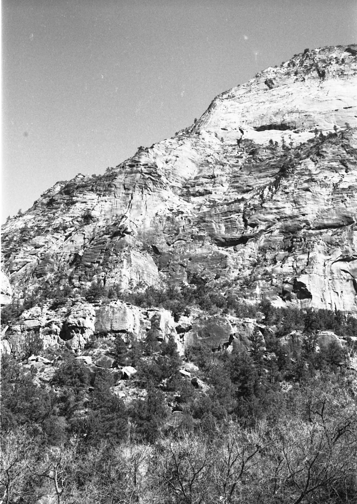 BW Photos of general interior views of Zion Canyon - 35mm.