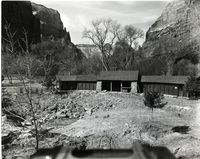 Zion Lodge swimming pool during demolition.