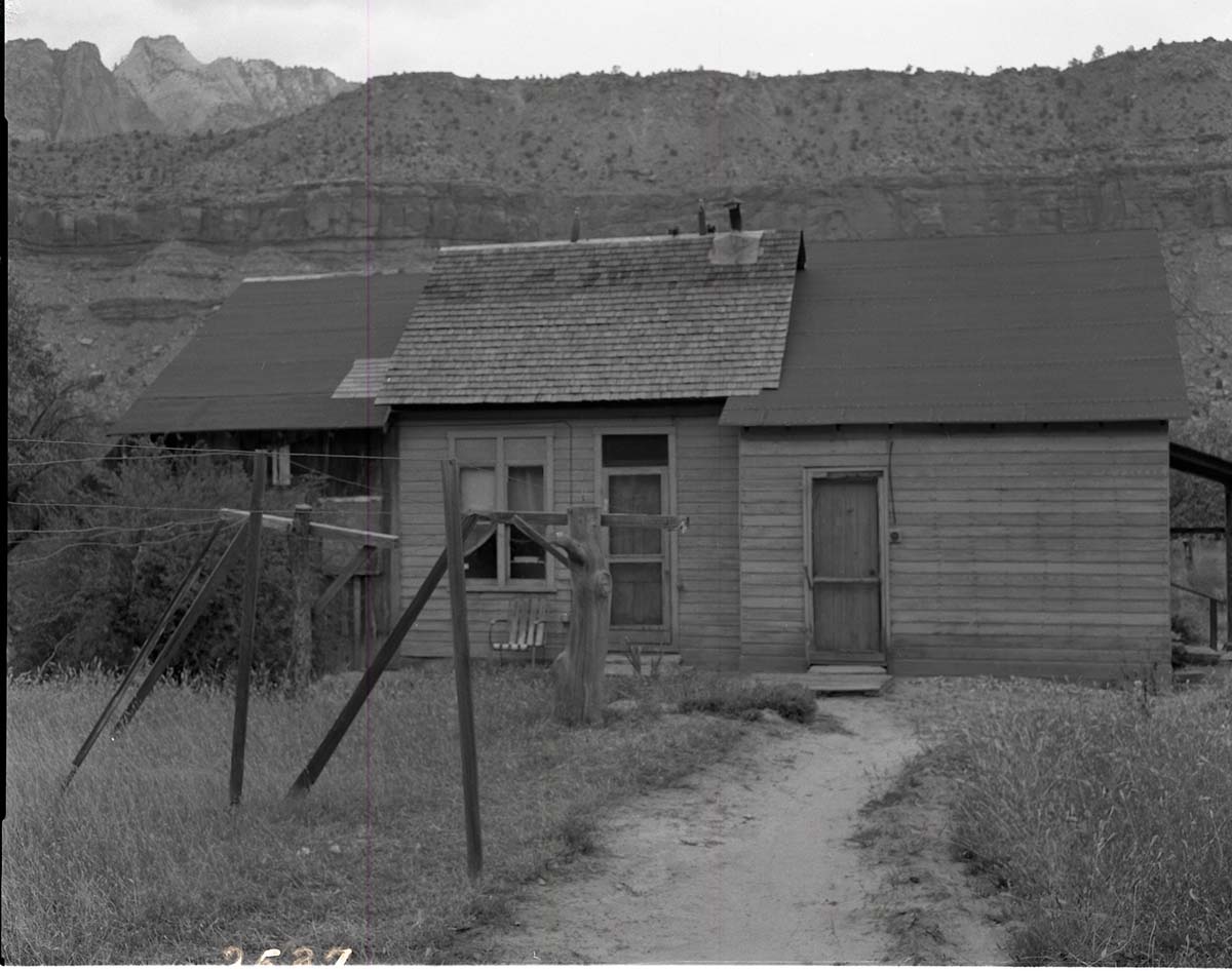 Marie Crawford property east of Virgin River, south of park entrance, appraisal of property pending government purchase.