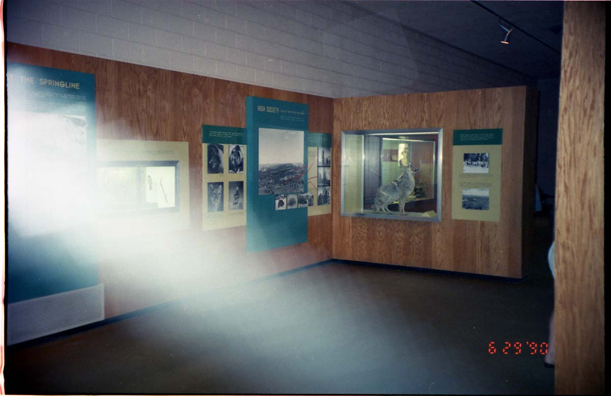 Color Photos of the old visitor center exhibits.