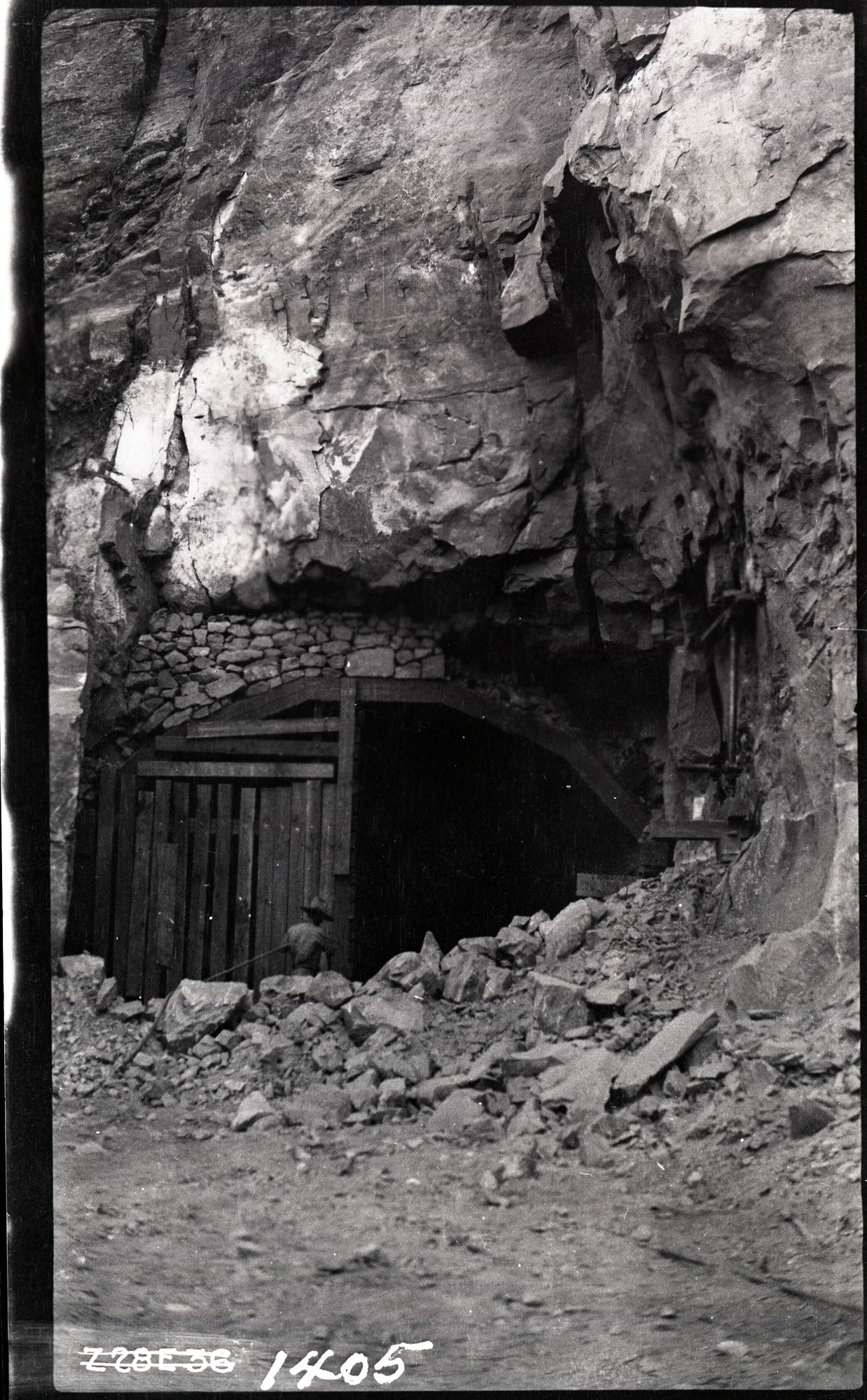 West portal of Zion Mt. Carmel Tunnel.