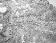 Relief model of park in Visitor Center lobby.