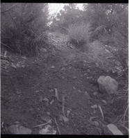 BW photos of rock slides in Kolob Canyons - 2x2.