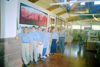 Color Photos of the opening celebration for the new visitor center - Same day as the official shuttle launch.