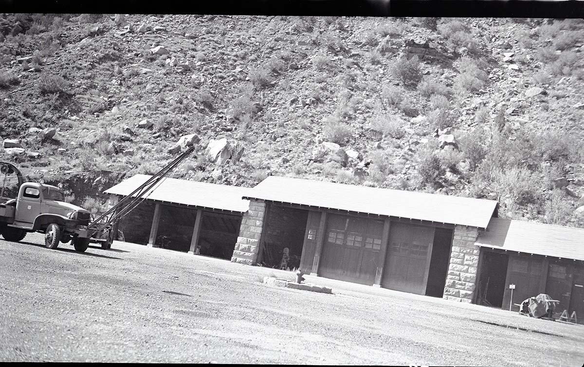 Equipment storage Building 80, Oak Creek utility area.