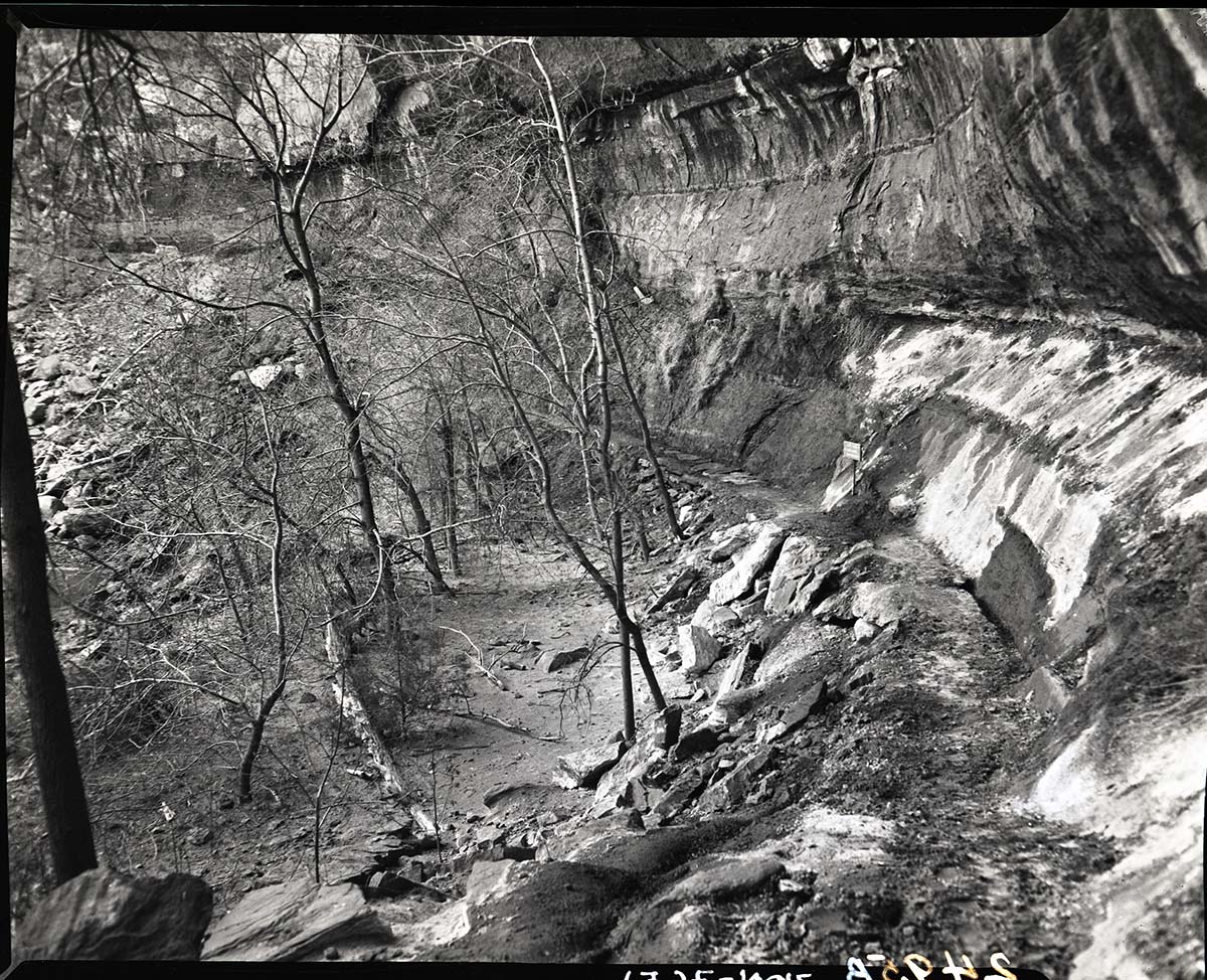 Repair of Emerald Pools Trail near lower pool.