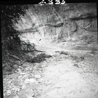 Site of motorcycle accident above small tunnel.