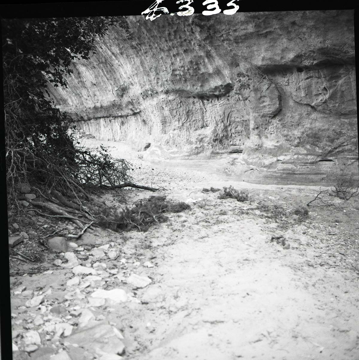 Site of motorcycle accident above small tunnel.