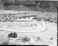 Bypass road around construction area for Mission 66 Visitor Center and Museum.