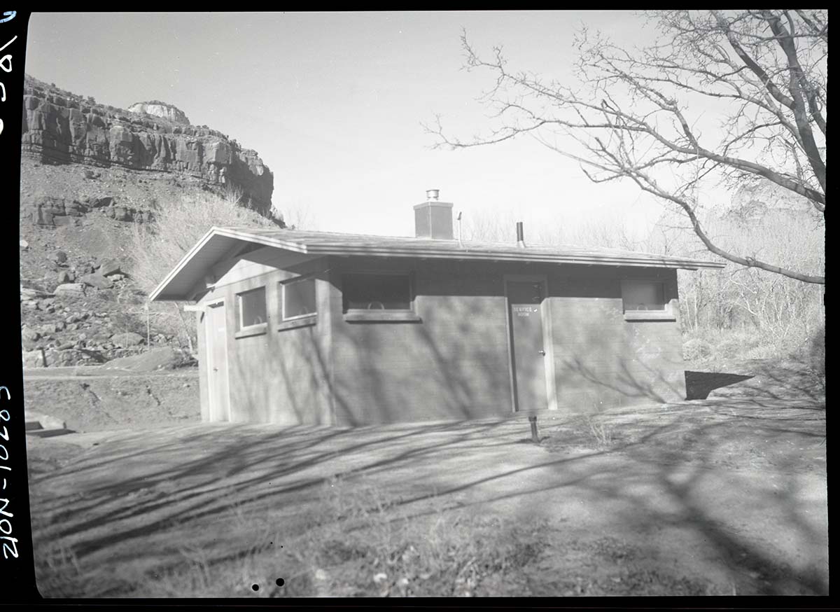 Comfort station in South Campground, Building 138.