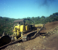 Color Photos of rock slides in Kolob Canyon.
