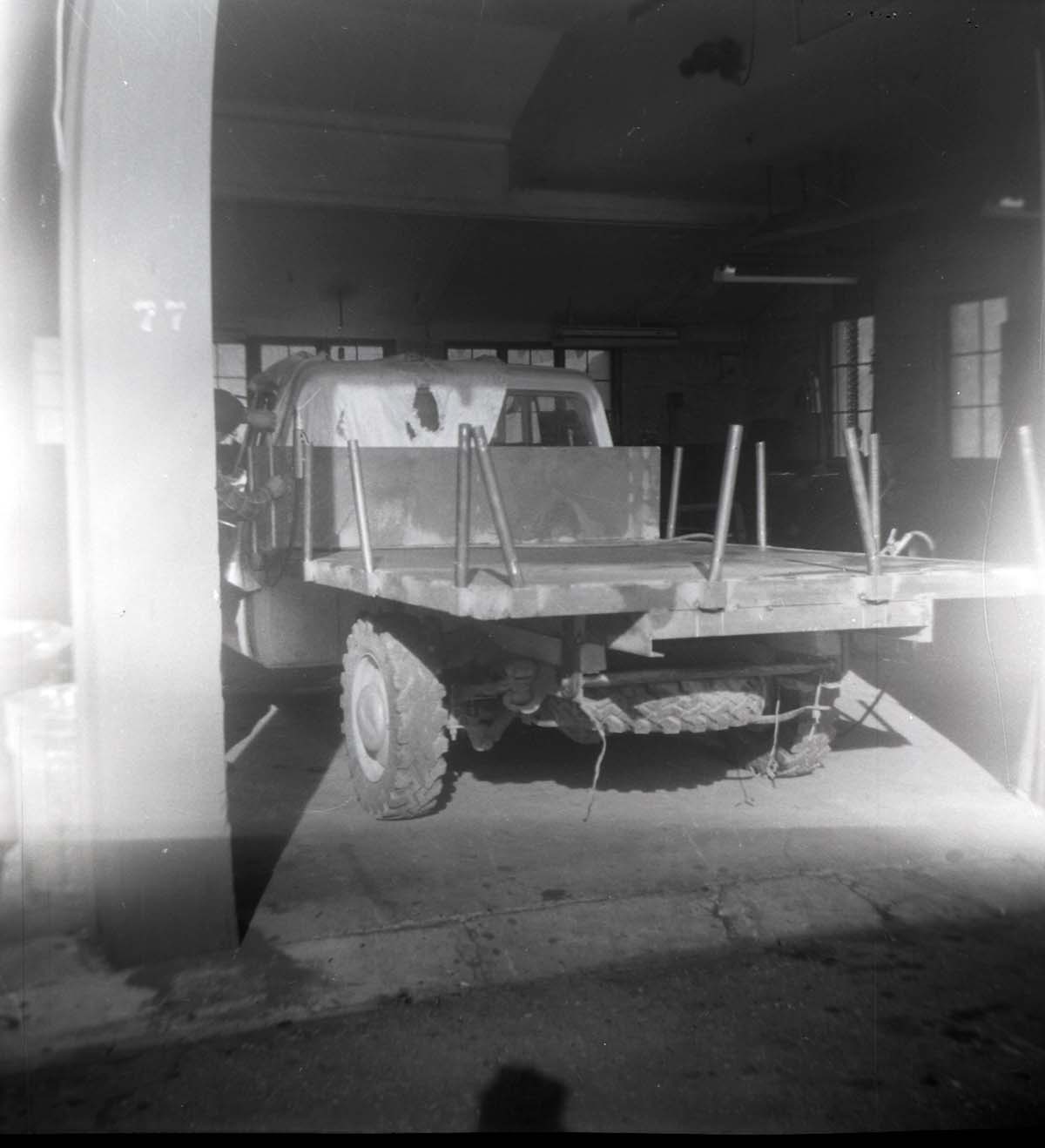 BW Photos of park trailers.