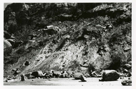 BW Photo of rock slide near echo rock - 35MM.