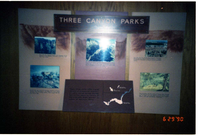 Color Photos of the old visitor center exhibits.