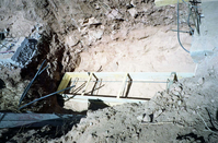 Color Photos of groundbreaking ceremony for remodeling of headquarters / visitor center building.