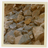 Rock pile during road repair of Kolob Canyon Road.