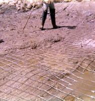 Color photo of the Virgin River channel stabilization and construction of the spillway near Birch Creek.