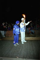 Color Photos of the ceremony surrounding the Olympic Torch passing through Zion.