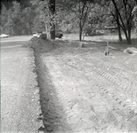 Road during construction of the scenic canyon drive near the Grotto.