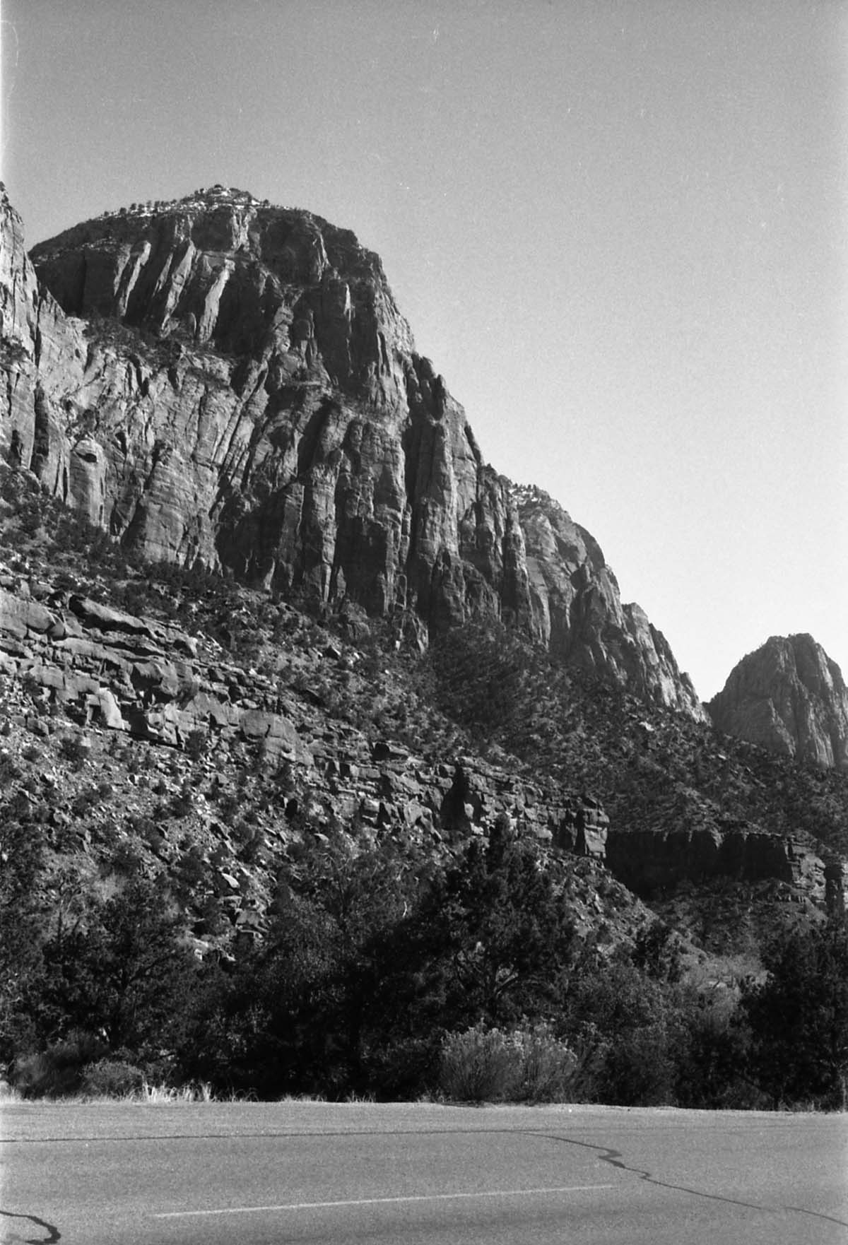 BW Photos of general interior views of Zion Canyon - 35mm.