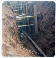 The Springdale water pipeline during construction.