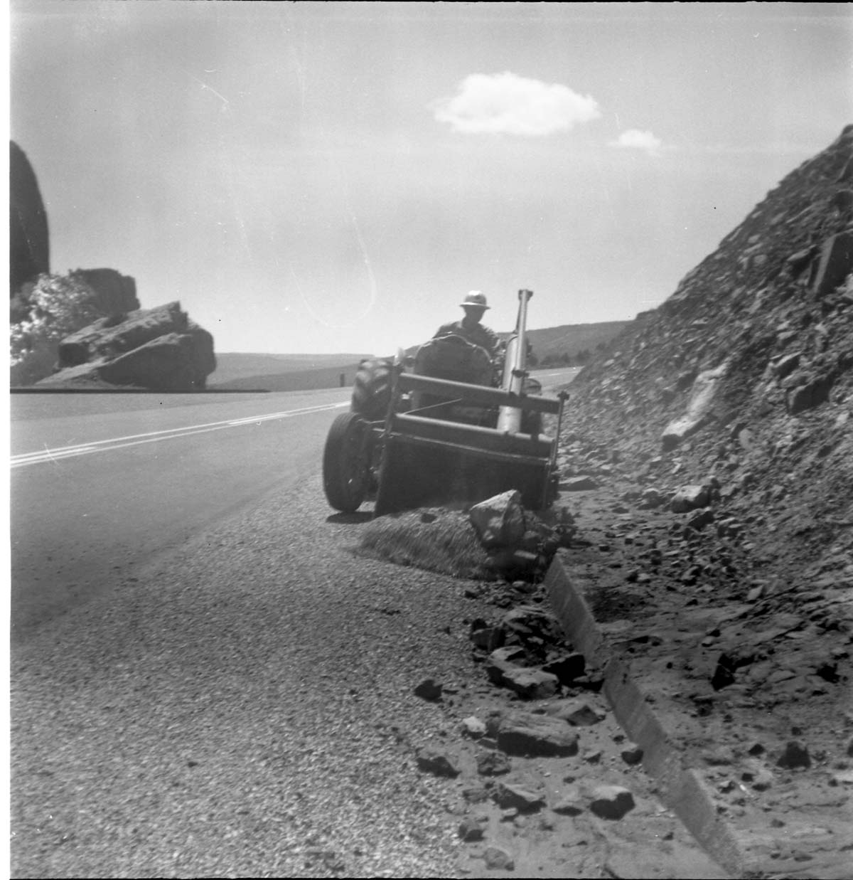 BW photos of rock slides in Kolob Canyons - 2x2.