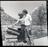 BW Photos of trailside exhibits.