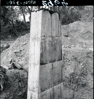 Bridge pier across Oak Creek.