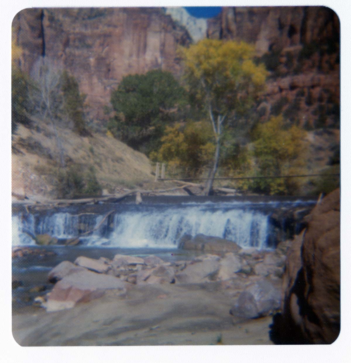 The Birch Creek Dam with suspension footbridge.
