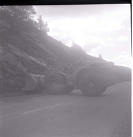 BW photos of rock slides in Kolob Canyons - 2x2.