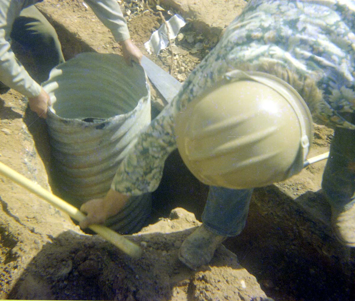Workers during the Zion Lodge utilities project.