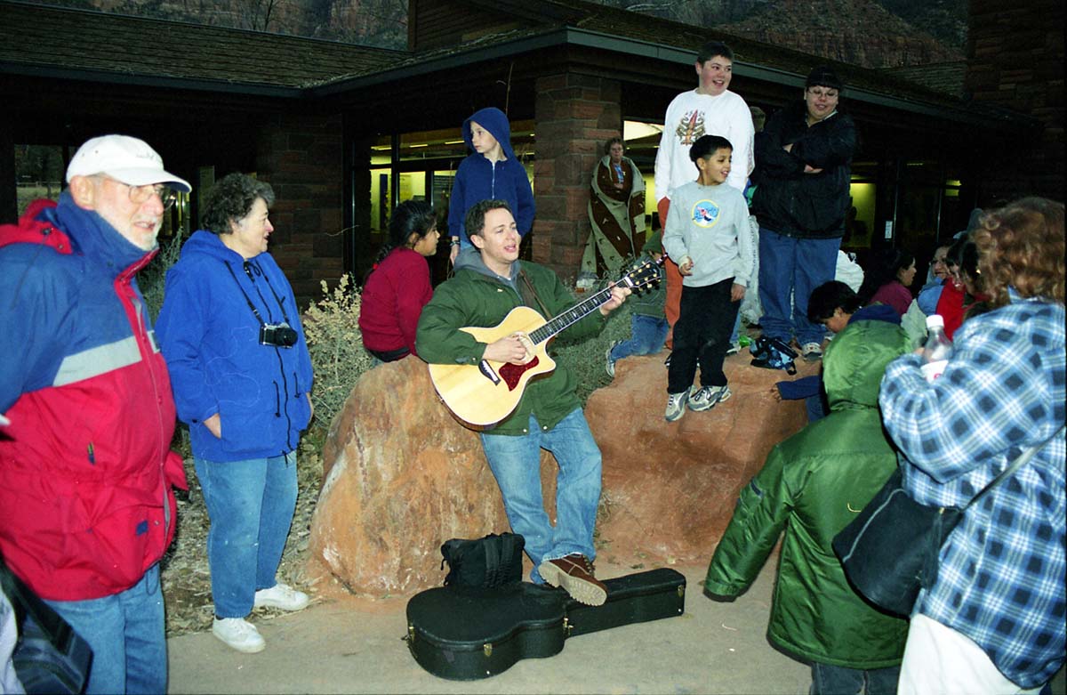 Color Photos of the ceremony surrounding the Olympic Torch passing through Zion.