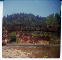 The completed Birch Creek footbridge following its arrival and replacement.