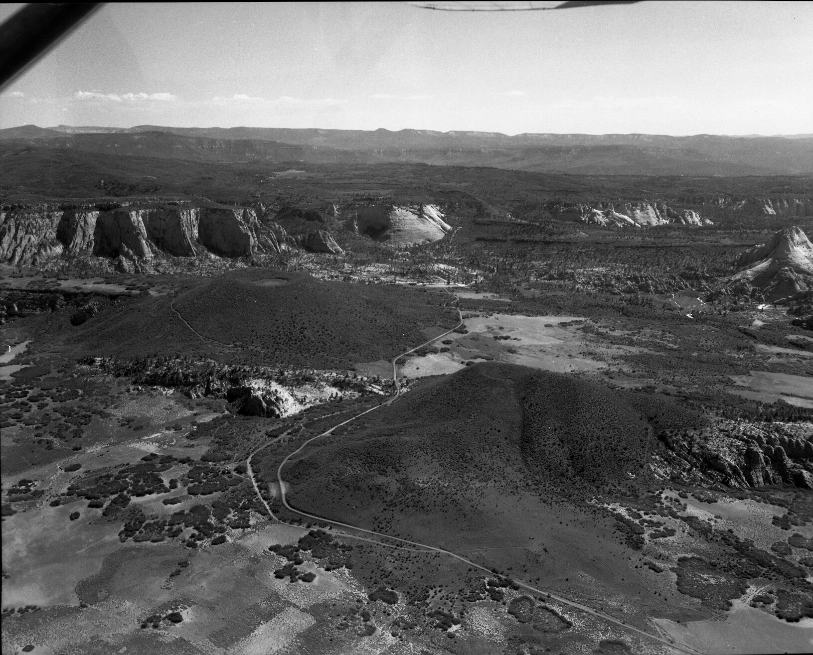 Spendlove Knoll and Firepit Knoll from the air.