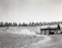 BW Photos of road repairs at Cedar Breaks. Large Format.