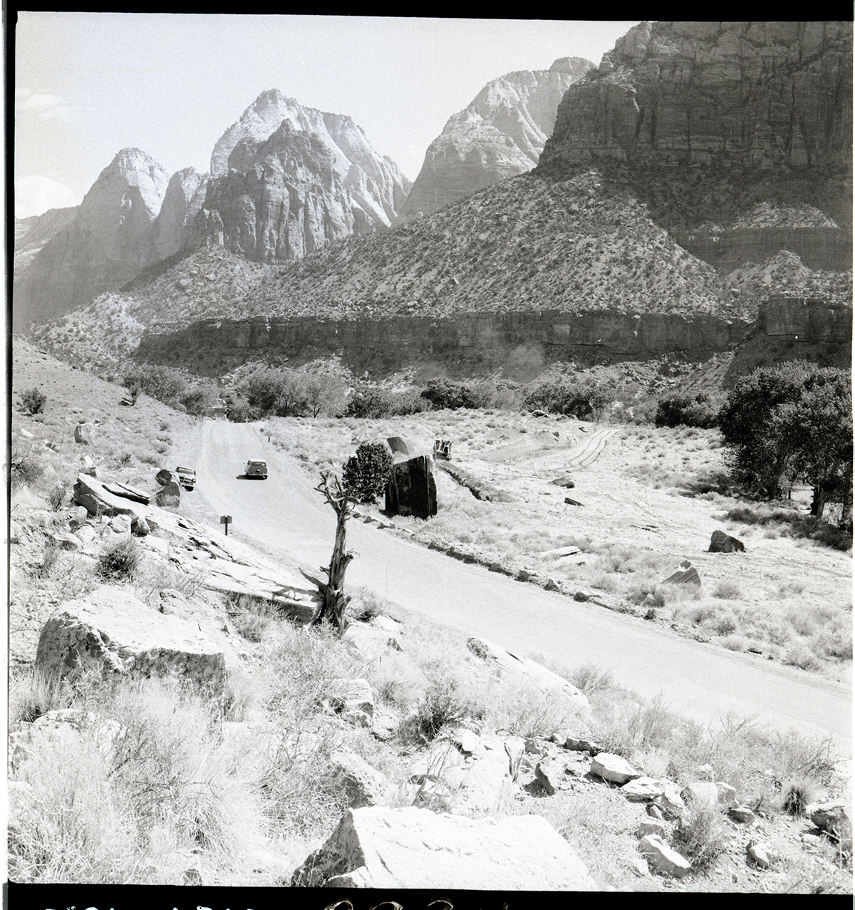 Location of right-of-way for new Highway 1 (State Route 9) from South Entrance to Virgin River Bridge.