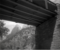 Underside of Canyon Junction vehicle bridge during construction.