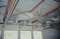 Piping system in ceiling during the construction of headquarters addition.