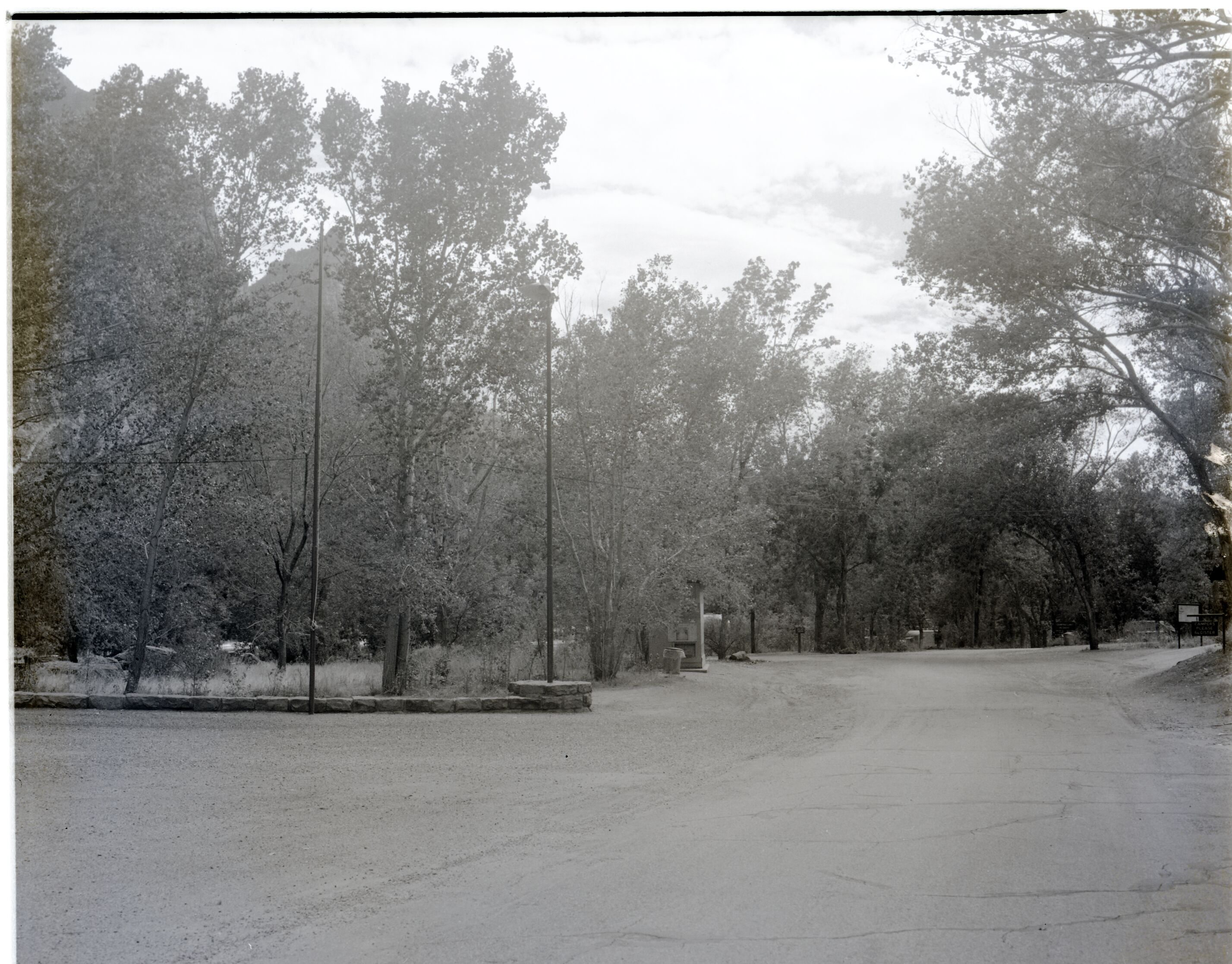 Proposed site for sanitation station near entrance to South Campground.