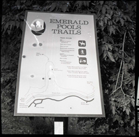 BW Photos of trailside exhibits.