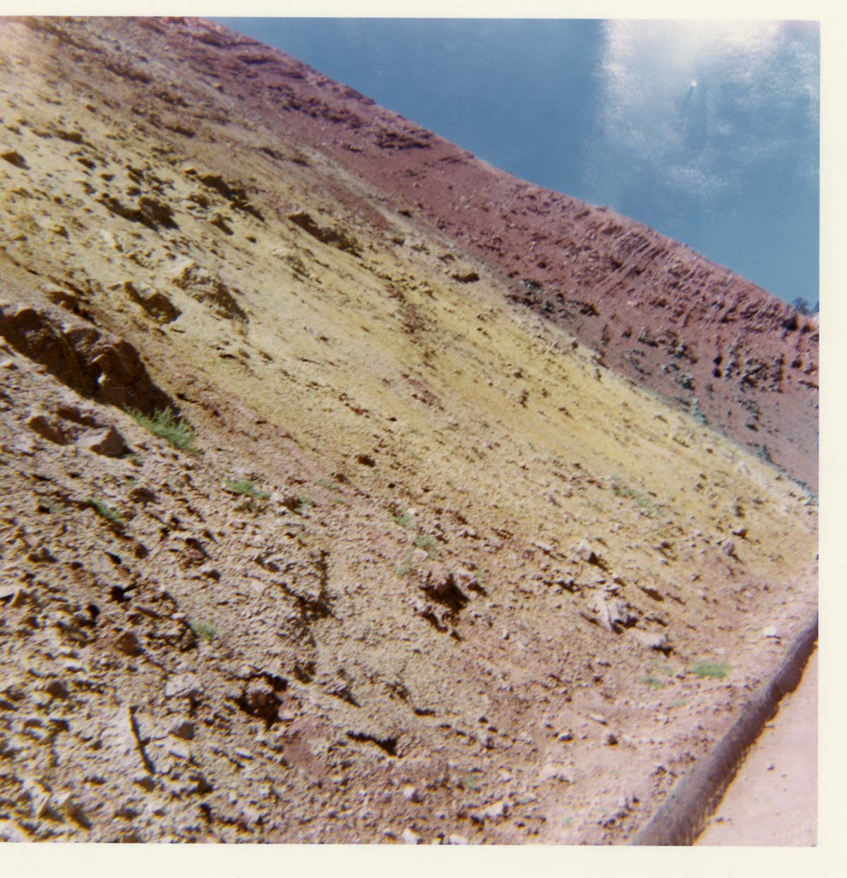 Color photo of the completion of the Kolob Canyon Road hydroseeding experiment.