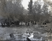 Samuel Crawford property sheds before removal.