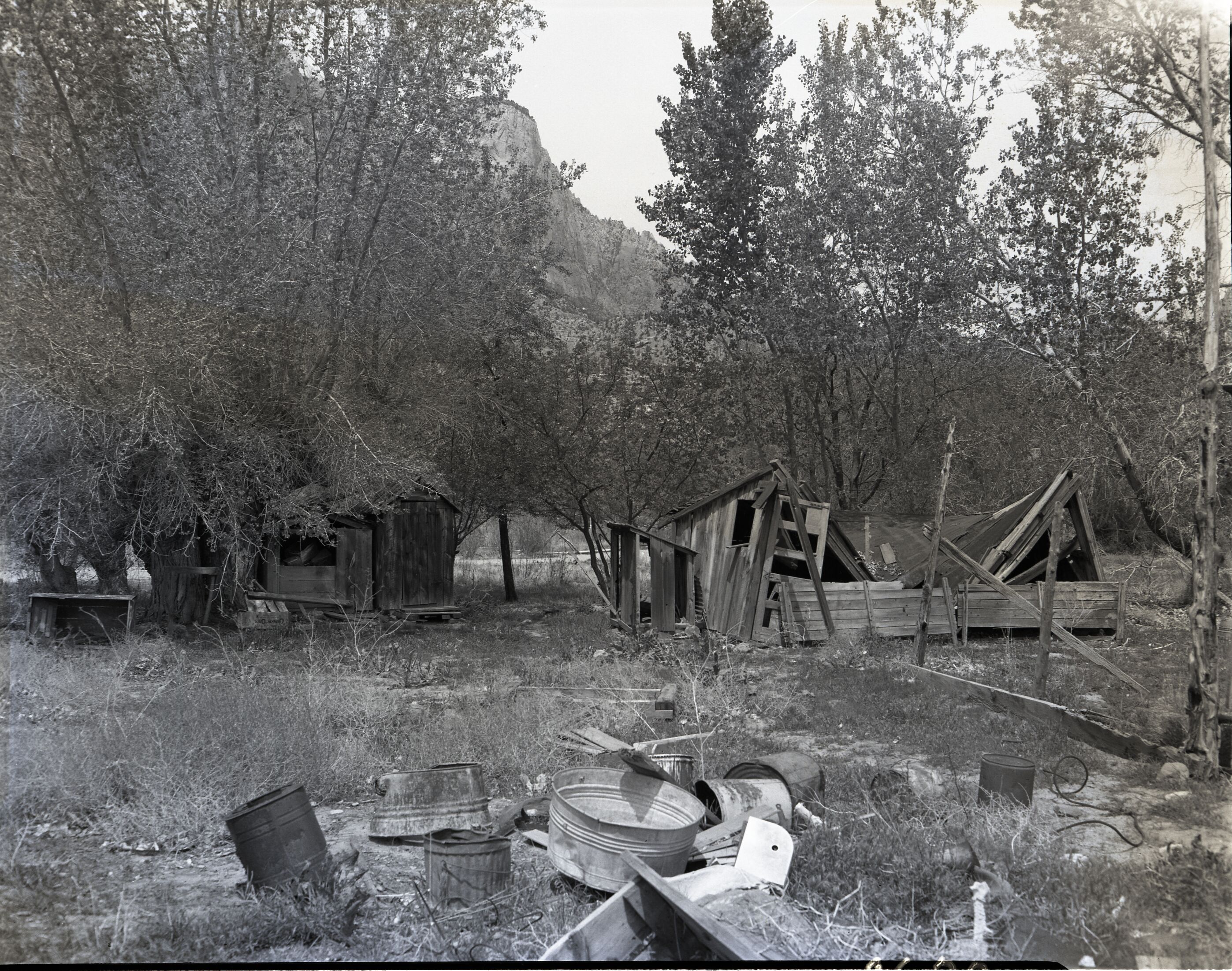 Samuel Crawford property sheds before removal.
