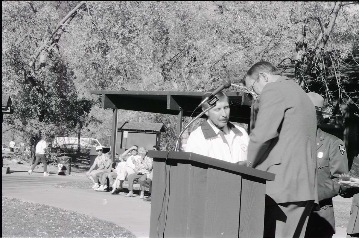 BW Photos of the Zion Lodge Rededication Ceremony.