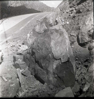 BW photos of rock slides in Kolob Canyons - 2x2.