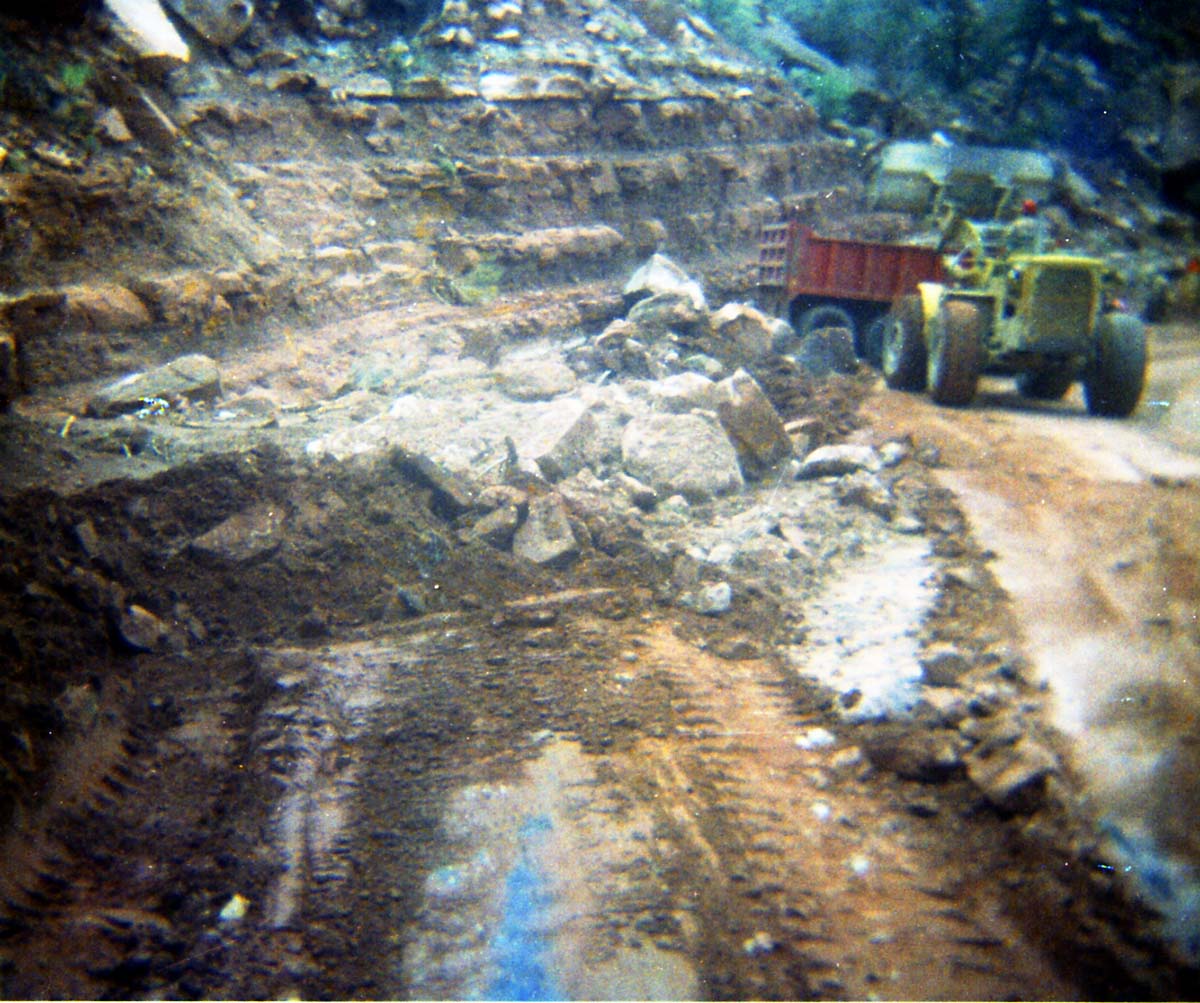 Color Photos of flood damage from the 1972 flood.