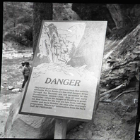 BW Photos of trailside exhibits.