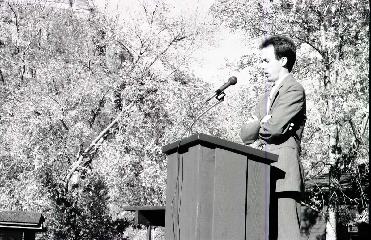 BW Photos of the Zion Lodge Rededication Ceremony.