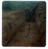 The Springdale water pipeline during construction.